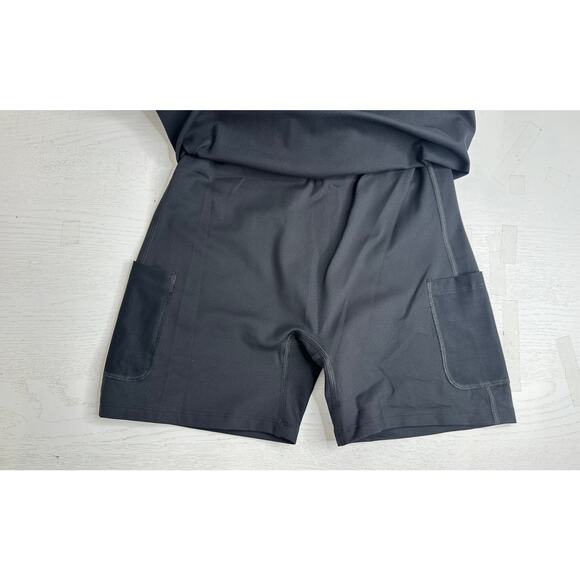 Girlfriend Collective Bianca One Shoulder Dress Black Compressive Activewear S - Picture 5 of 8